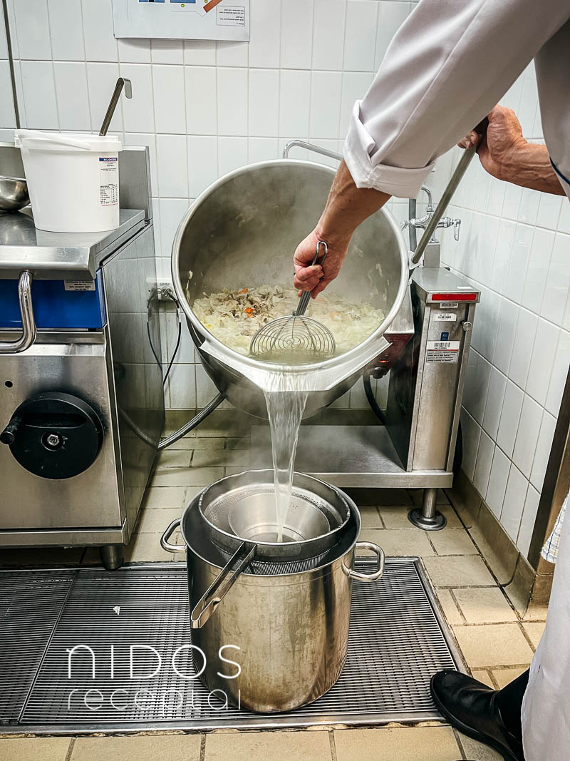 stock making in a professional kitchen